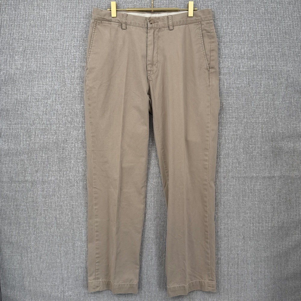 Polo Ralph Lauren Chino Pants Khaki Beige Casual Classic Fit Mens Size‎ 34x31